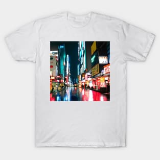 Neo Tokyo - Night Lights - Realistic T-Shirt